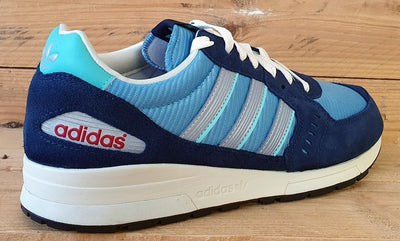 Adidas Isambard Low Textile/Suede Trainers UK7/US7.5/E40.5 GW5386 Blue/Silver