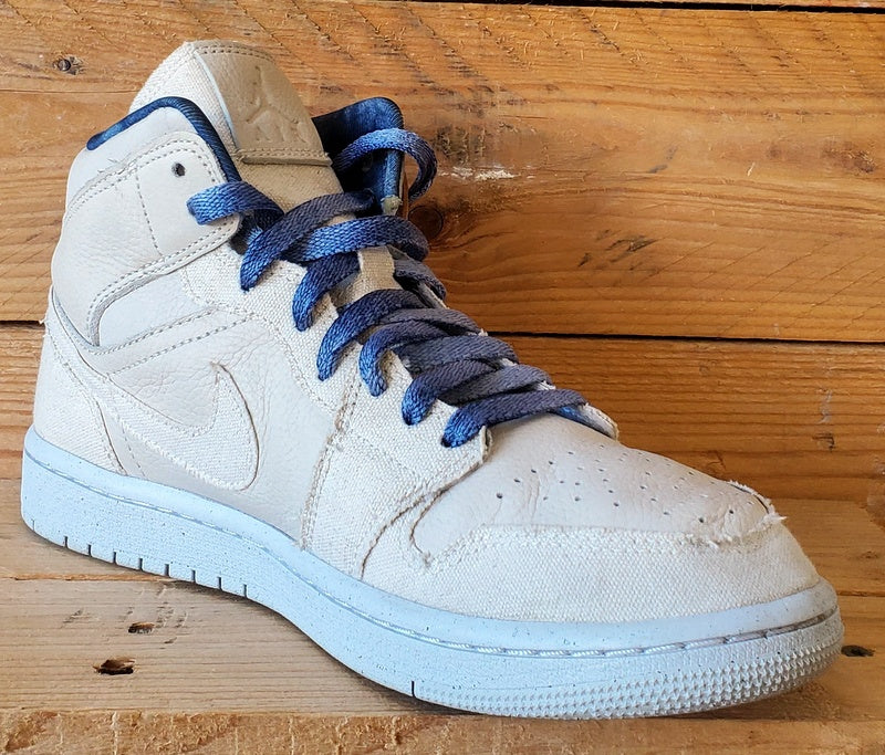 Nike Air Jordan 1 Mid Leather Trainers UK6.5/US9/EU40.5 DM9126-104 Sanddrift