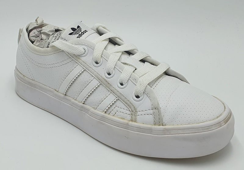 Adidas Originals NIzza Low Canvas Trainers BB5574 Triple White UK3/US3.5/EU35.5