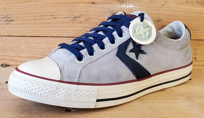 Converse All Star Low Suede Trainers UK8/US8/EU41.5 118771 Grey/Navy/White