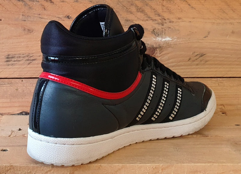 Adidas Sleek Series Top Ten Mid Leather Trainers UK8 US9.5 E42 V22622 Black Red