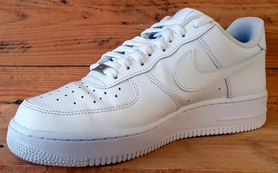 Nike Air Force 1 '07 Low Leather Trainers UK9/US10/EU44 CW2288-111 Triple White