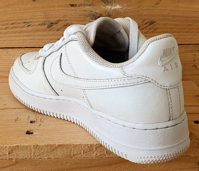 Nike Air Force 1 Low Leather Trainers UK5.5/US6Y/EU38.5 DH29220-111 Triple White