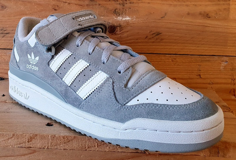 Adidas Forum Low Leather/Suede Trainers UK9.5/US10/EU44 GW0694 Grey/White