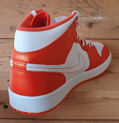 Nike Air Jordan 1 Mid Leather Trainers UK11/US12/EU46 DM3531-800 Metallic Orange