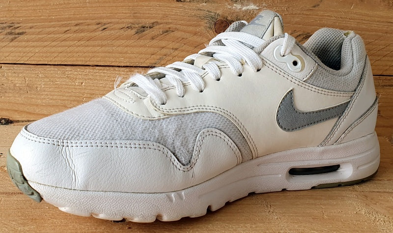 Nike Air Max 1 Ultra Low Leather Trainers UK6.5/US9/EU40.5 704993-102 White/Grey