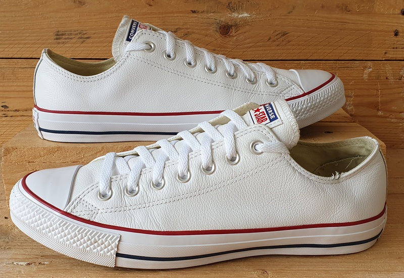 Converse Chuck Taylor Low Leather Trainers UK11/US11/EU45 132173C White/Red