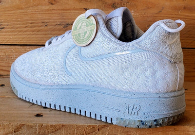 Nike Air Force 1 Crater Flyknit Trainers UK7/US8/EU41 DM0590-100 White/Platinum