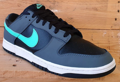 Nike Dunk Low Leather Trainers UK11/US12/EU46 FB3359-001 Grey/Black/Green