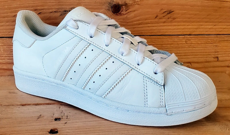 Adidas Superstar Low Leather Trainers UK4/US4.5/EU36.5 B23641 Triple White