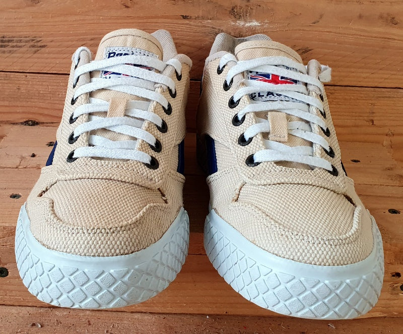 Reebok Classic Vintage Low Textile Trainers UK8/US9/EU42 4-30505 Tan/Navy