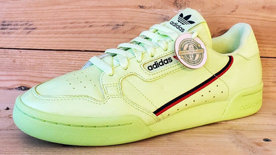 Adidas Continental 80 Leather Trainers UK7.5/US8/EU41 B41675 Semi Frozen Yellow