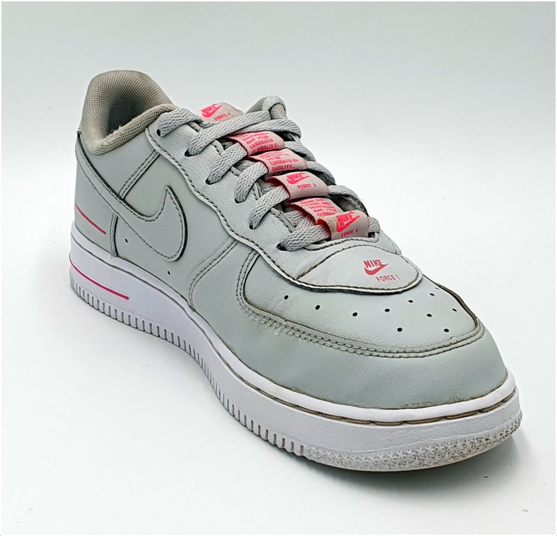 Nike Air Force 1 Low Leather Trainers CJ4113-002 White/Grey UK2.5/US3Y/EU35