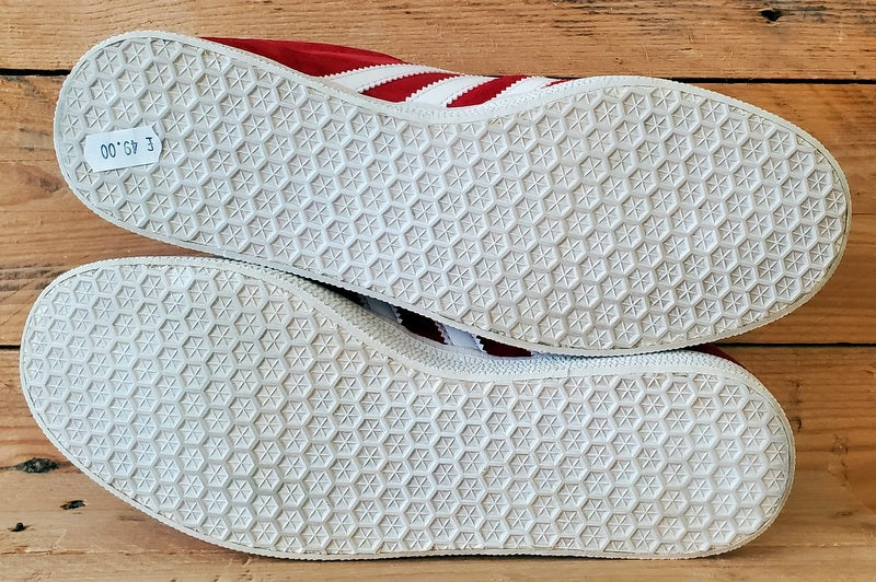 Adidas Gazelle Low Suede Trainers UK6/US6.5/EU39 S76228 Red/White