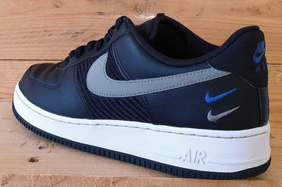 Nike Air Force 1 Leather/Textile Trainers UK7/US8/EU41 FD0666-001 Swoosh Black