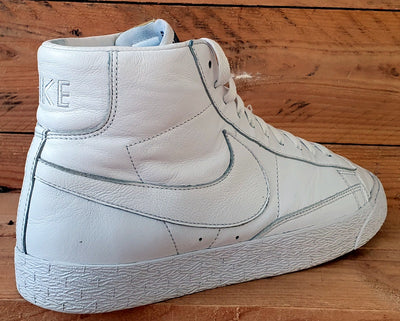 Nike Blazer Leather High Trainers UK9/US10/EU44 CW4649-991 Triple White