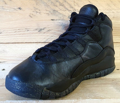 Nike Jordan 10 Retro Mid Leather Trainers UK6/US6.5Y/EU39 310806-012 Black/Gold