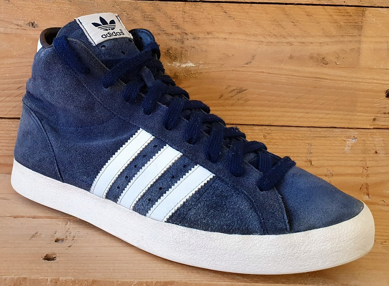 Adidas Basket Profi Mid Suede Trainers UK10/US10.5/EU44.5 G63951 Navy Blue