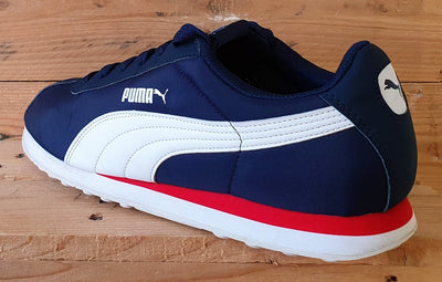 Puma Turin NL Low Nylon/Leather Trainers UK12/US13/EU47 362167 02 Navy/White