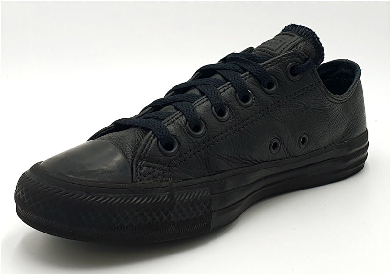 Converse All Star Leather Low Trainers 135253C Triple Black UK5/US7/EU37.5