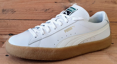 Puma Suede Crepe Leather Low Trainers UK9/US10/EU43 384245-01 White/Gum