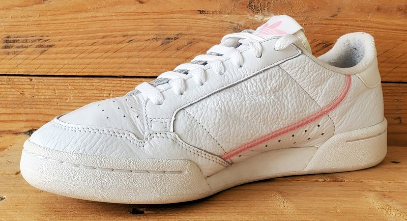 Adidas Continental 80 Low Leather Trainers UK8/US9.5/EU42 G27722 White/Pink