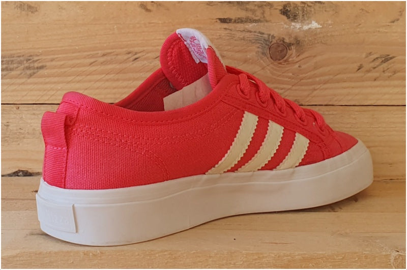 Adidas Original Nizza Low Canvas Trainers UK3.5 US4 E36 AQ1826 Bright Pink White