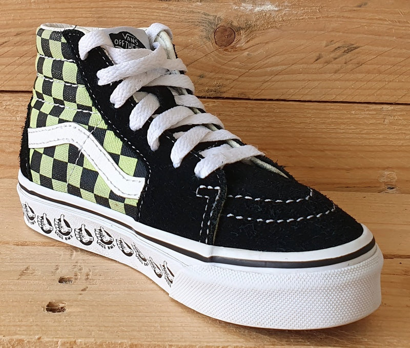 Vans BMX SK8 Hi Kids Trainers UK11/US11.5/EU28 500714 Chequered Black/Green