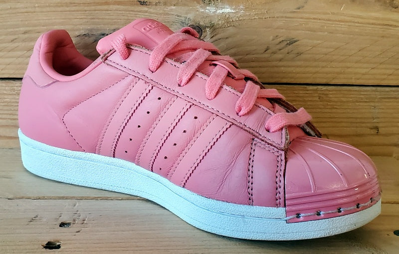 Adidas Superstar Low leather Trainers UK4/US5.5/EU36.5 BY9750 Pink/White