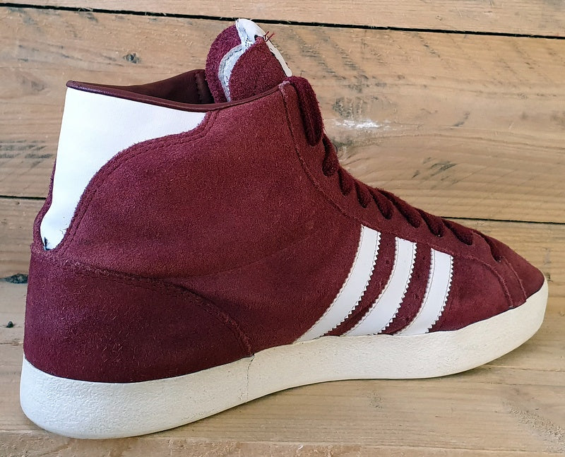 Adidas Originals Basket Profi Mid Suede Trainers UK9/US9.5/EU43 G63952 Burgundy