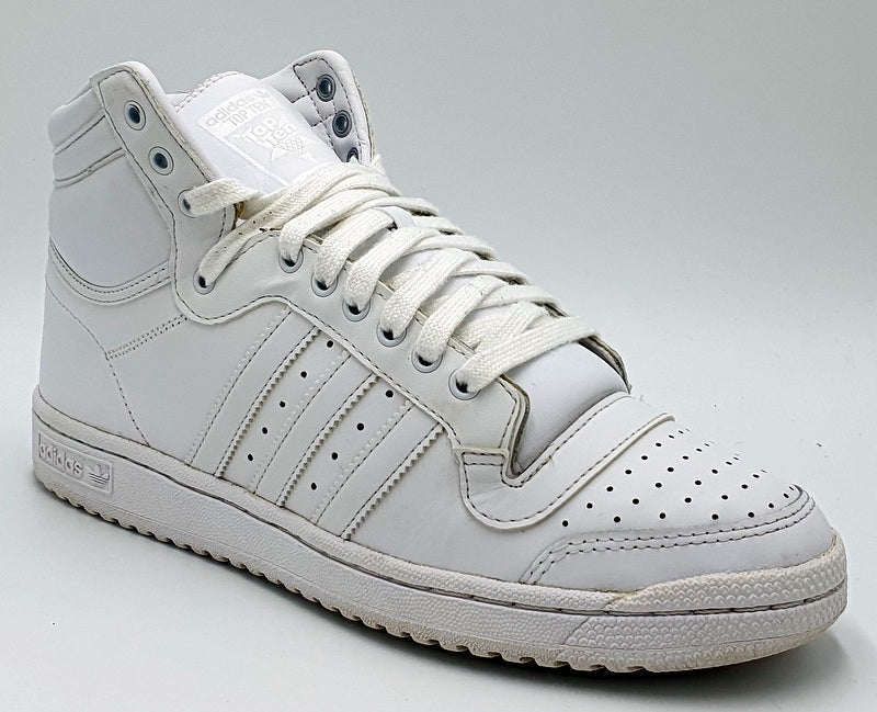 Adidas Top Ten Mid Leather Trainers S84596 Triple White UK9/US9.5/EU43