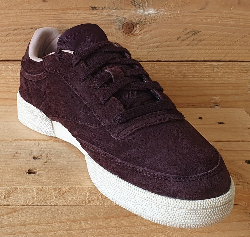 Reebok Club C 85 Low Suede Trainers UK6/US8.5/EU39 BS5192 Dark Purple