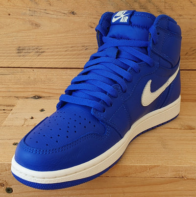 Nike Air Jordan 1 Leather Trainers UK7.5/US8.5/EU42 555088-401 Hyper Royal/White