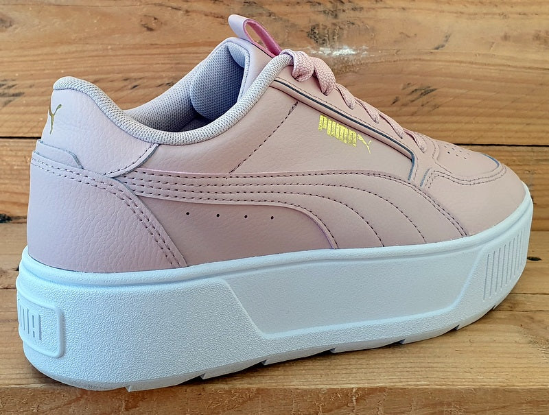 Puma Karmen Low Leather Trainers UK5/US7.5/EU38 387212-05 Light Pink/White