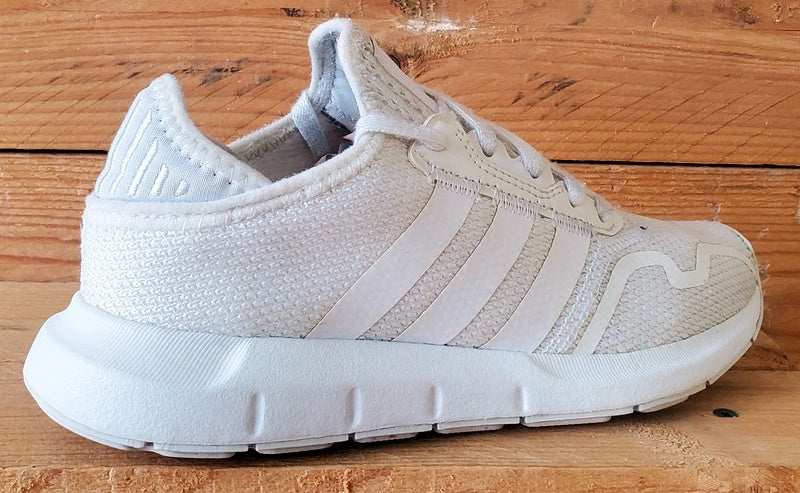 Adidas Swift Run Low Textile Trainers UK3.5/US4/EU36 FY2149 Triple White