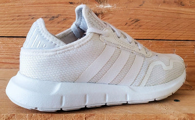 Adidas Swift Run Low Textile Trainers UK3.5/US4/EU36 FY2149 Triple White