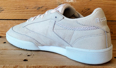 Reebok Club C 85 Low Suede Trainers UK7/US9.5/EU40.5 BS9609 Pink/White