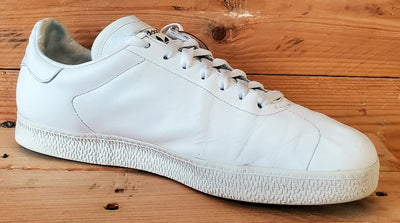 Adidas Gazelle Low Leather Trainers UK10/US10.5/Eu44.5 018113 Triple White