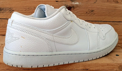 Nike Air Jordan 1 Leather Trainers 553558-130 Triple White UK10.5/US11.5/EU45.5