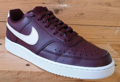 Nike Court Vision Next Nature Leather Trainers UK6/US8.5/E40 DH3158-601 Burgundy