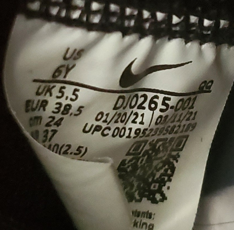 Nike Blazer 77 Playful Fonts Leather Trainers UK5.5/US6Y/EU38.5 DJ0265-001 Black