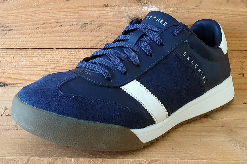 Sketchers Zinger Scobie Low Leather/Suede Trainers UK7/US8/EU41 SN 52322 Navy