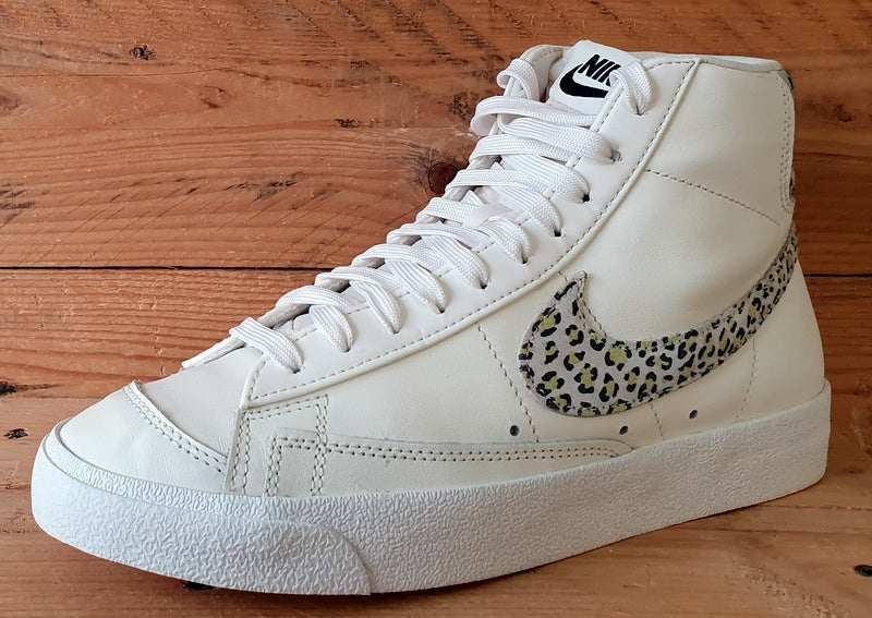 Nike Blazer Mid 77 Leather Trainers UK6.5/US9/EU40.5 DH9633-100 Lemon Leopard