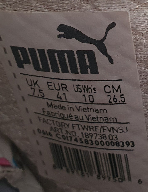 Puma Fierce Bright Mid Textile Trainers UK7.5/US10/EU41 189738 03 White