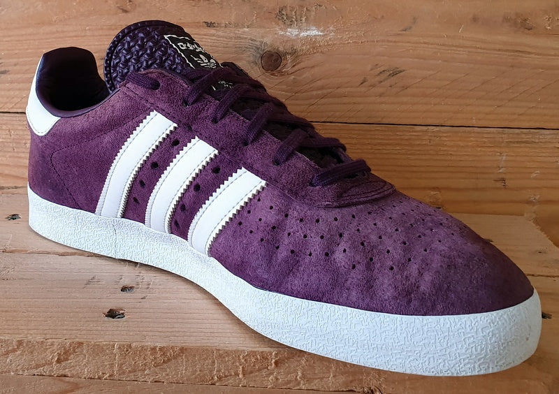 Adidas 350 Low Suede Trainers UK8.5/US9/EU42.5 BY9766 Burgundy/White