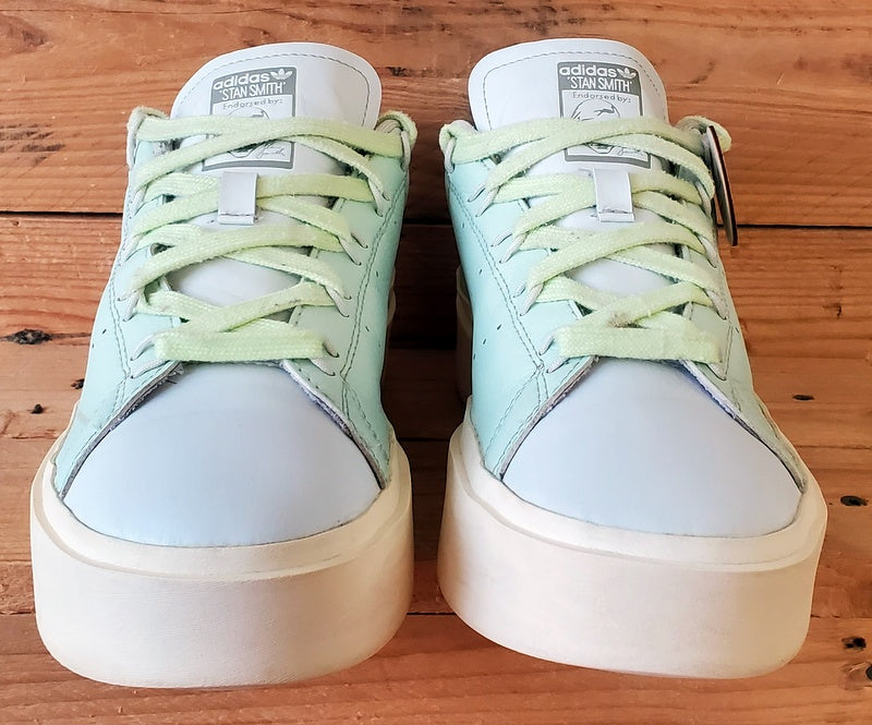 Adidas Stan Smith Platform Low Leather Trainers UK6.5/US8/E40 GY9343 Linen Green