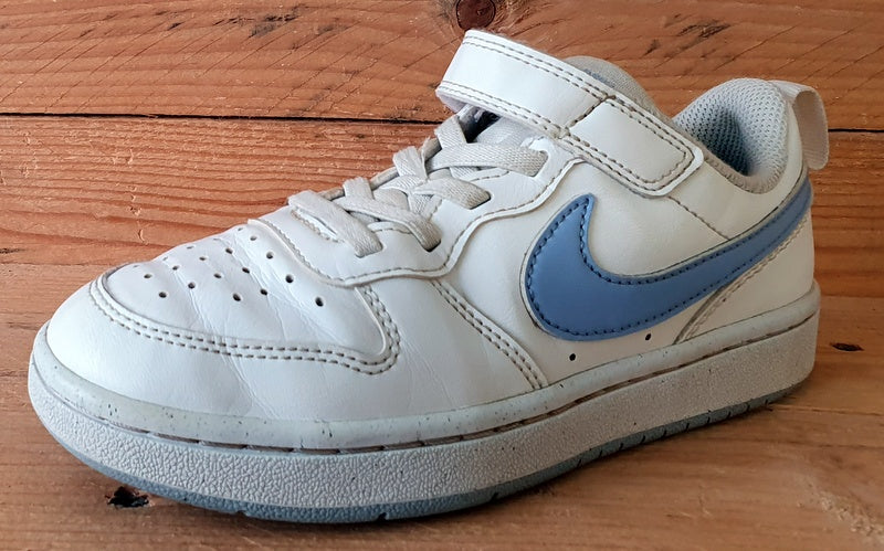 Nike Court Borough Low Leather Trainers UK13/US13.5C/E31.5 DV5457-103 White Blue