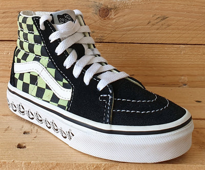 Vans BMX SK8 Hi Kids Trainers UK11/US11.5/EU28 500714 Chequered Black/Green