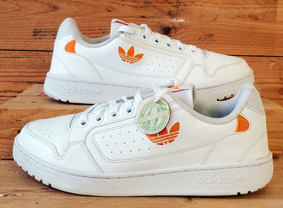 Adidas Originals NY 90 Low Leather Trainers UK7.5/US8/EU41 GV8848 White/Orange