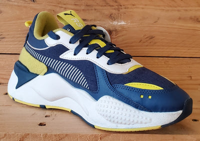 Puma RS-X Low Textile Trainers UK6/US7C/EU39 371626-02 Navy/White/Yellow